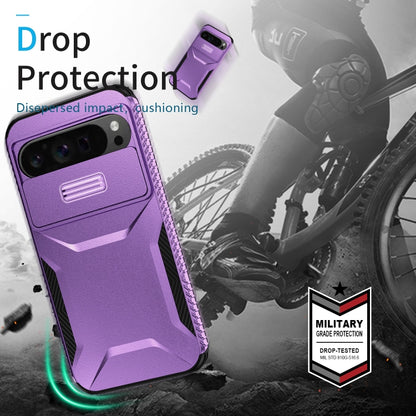 For Google Pixel 9 Pro XL Sliding Camshield Phone Case(Purple) - Google Cases by buy2fix | Online Shopping UK | buy2fix