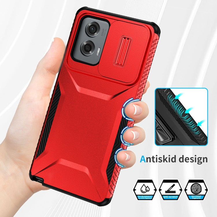 For Motorola Moto G Stylus 5G 2024 Sliding Camshield Phone Case(Red) - Motorola Cases by buy2fix | Online Shopping UK | buy2fix