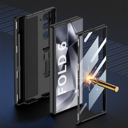 For Samsung Galaxy Z Fold6 GKK Integrated Magnetic Full Coverage Flip Phone Case with Pen Box, Not Included Pen(Titanium Gray) - Galaxy Z Fold6 5G Cases by GKK | Online Shopping UK | buy2fix