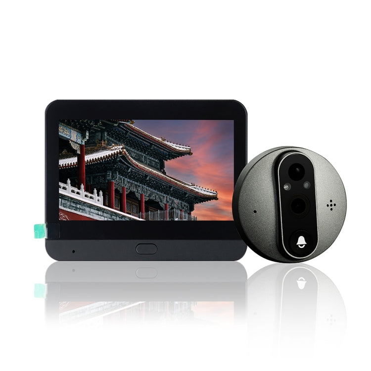 SY-37 4.3 inch Color Screen Graffiti Hidden 1080P WiFi Smart Cat Eye Video Doorbell(Black) - Video DoorBell by buy2fix | Online Shopping UK | buy2fix