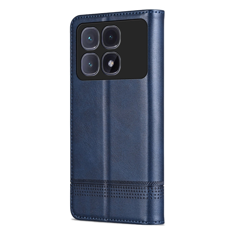 For Redmi K70 Ultra AZNS Magnetic Calf Texture Flip Leather Phone Case(Dark Blue) - Xiaomi Cases by AZNS | Online Shopping UK | buy2fix