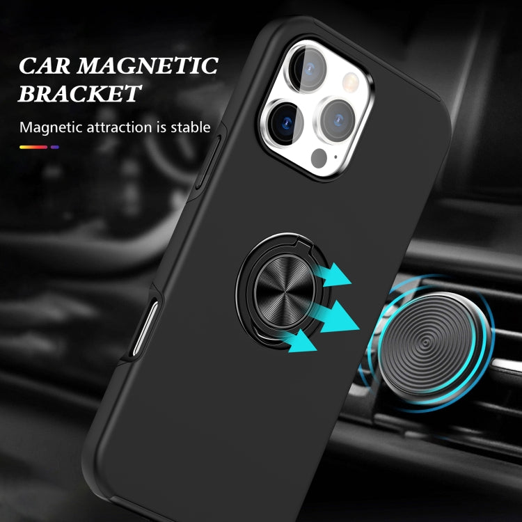 For iPhone 16 Pro Max Magnetic Ring Holder Phone Case(Black) - iPhone 16 Pro Max Cases by buy2fix | Online Shopping UK | buy2fix