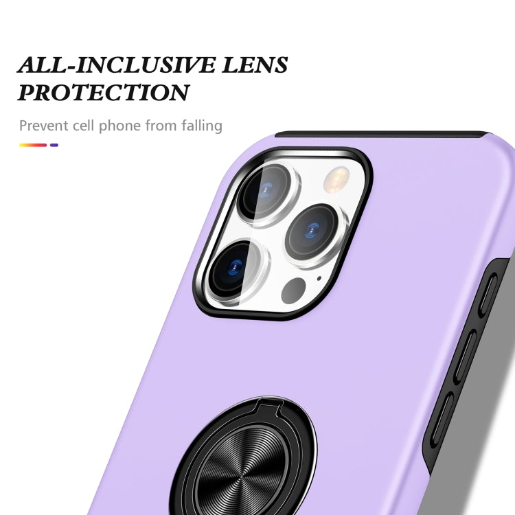 For iPhone 16 Pro Max Magnetic Ring Holder Phone Case(Purple) - iPhone 16 Pro Max Cases by buy2fix | Online Shopping UK | buy2fix