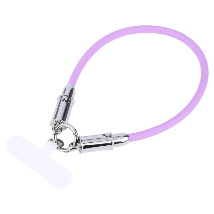 USB-C / Type-C to 8 Pin Data Cable Phone Anti-lost Short Lanyard, Length: 30cm(Purple Silicone) - 2 in 1 Cable by buy2fix | Online Shopping UK | buy2fix