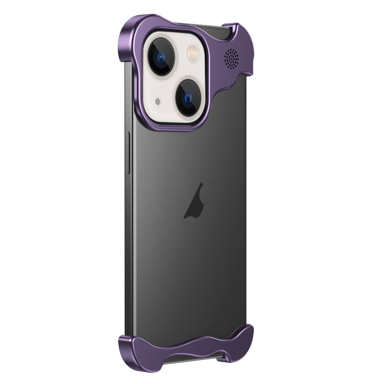 For iPhone 14 Plus Aromatherapy Alloy Frameless Phone Case(Purple) - iPhone 14 Plus Cases by buy2fix | Online Shopping UK | buy2fix