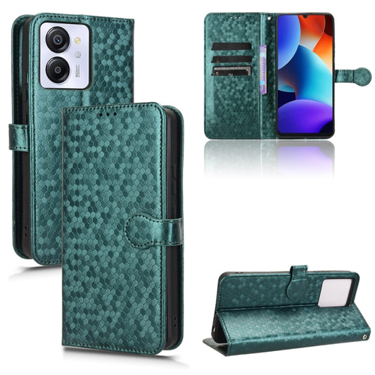 For Blackview Oscal Modern 8 / Color 8 Honeycomb Dot Texture Leather Phone Case(Green) - More Brand by buy2fix | Online Shopping UK | buy2fix