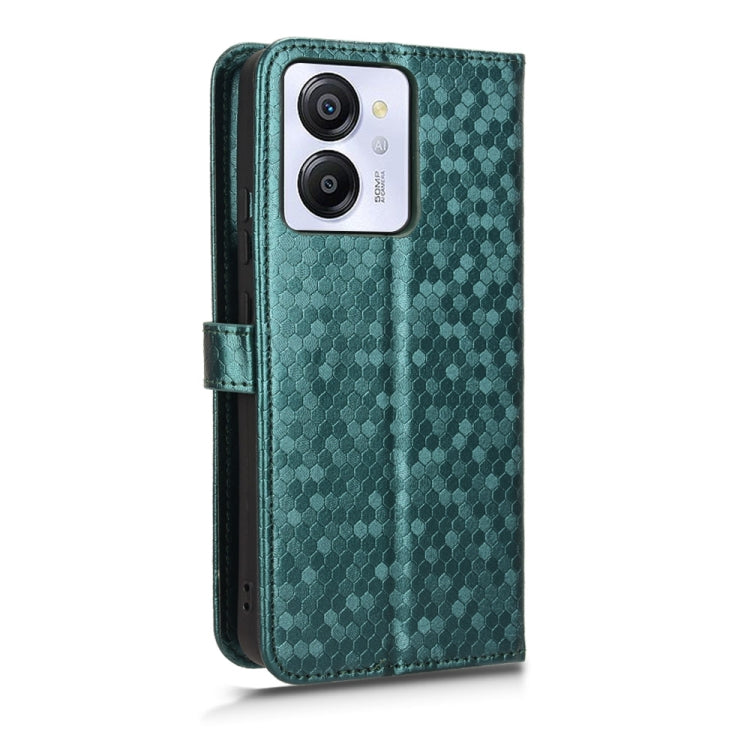 For Blackview Oscal Modern 8 / Color 8 Honeycomb Dot Texture Leather Phone Case(Green) - More Brand by buy2fix | Online Shopping UK | buy2fix