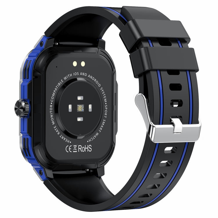 LEMFO HK56 2.06 inch BT5.3 IP68 Sport Smart Watch, Support Bluetooth Call / Message Notification / Heart Rate / Blood Pressure Health Monitor(Blue) - Smart Watches by LEMFO | Online Shopping UK | buy2fix