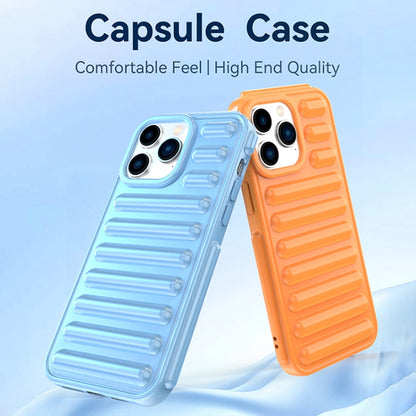 For iPhone 16e Capsule Series Candy Color TPU Phone Case(Blue) - iPhone 16e Cases by buy2fix | Online Shopping UK | buy2fix