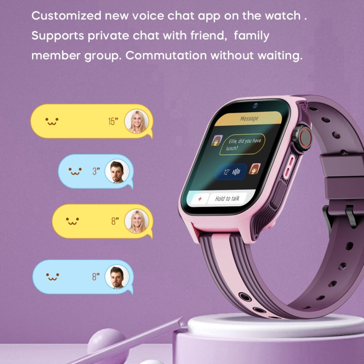 LEMFO K36 1.83 inch IPX7 Children Sport Smart Watch, Support Video Call / Message Notification / GPS / WiFi(Purple) - Smart Watches by LEMFO | Online Shopping UK | buy2fix