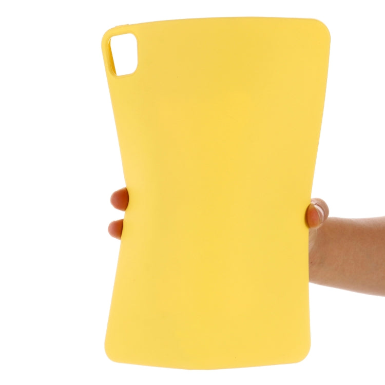 For iPad Pro 11 2024 Pure Color Liquid Silicone Shockproof Tablet Case(Yellow) - iPad Pro 11 2024 Cases by buy2fix | Online Shopping UK | buy2fix