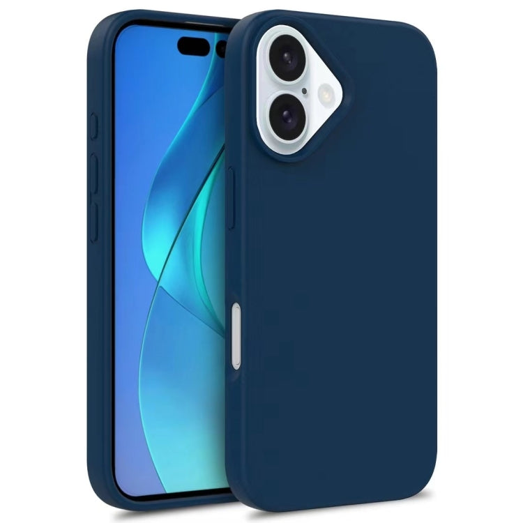 For iPhone 16 Plus Wheat Straw TPU Phone Case(Blue) - iPhone 16 Plus Cases by buy2fix | Online Shopping UK | buy2fix