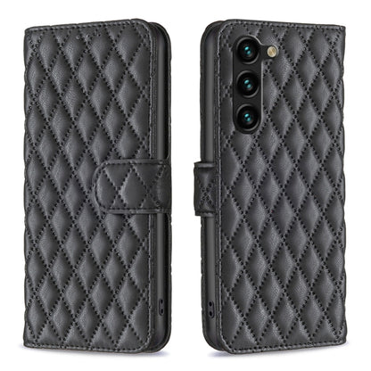 For Samsung Galaxy S25+ 5G Diamond Lattice Wallet Flip Leather Phone Case(Black) - Galaxy S25+ 5G Cases by buy2fix | Online Shopping UK | buy2fix