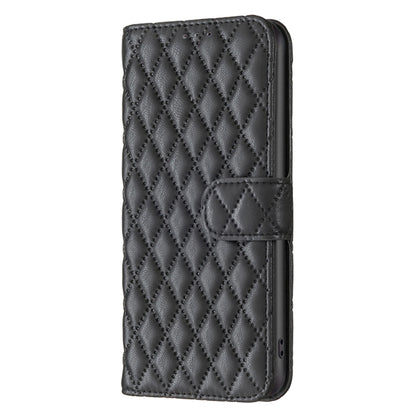 For Samsung Galaxy S25+ 5G Diamond Lattice Wallet Flip Leather Phone Case(Black) - Galaxy S25+ 5G Cases by buy2fix | Online Shopping UK | buy2fix