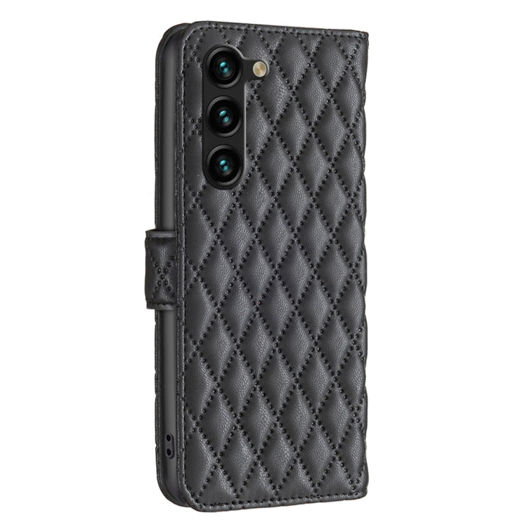 For Samsung Galaxy S25+ 5G Diamond Lattice Wallet Flip Leather Phone Case(Black) - Galaxy S25+ 5G Cases by buy2fix | Online Shopping UK | buy2fix