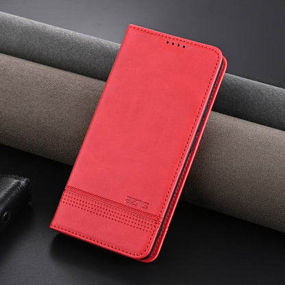 For Samsung Galaxy S24 FE 5G AZNS Magnetic Calf Texture Flip Leather Phone Case(Red) - Galaxy S24 FE 5G Cases by AZNS | Online Shopping UK | buy2fix