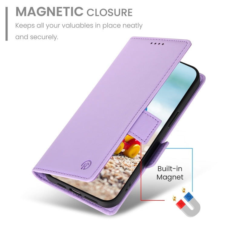 For Google Pixel 9 Pro Side Buckle Magnetic Frosted Leather Phone Case(Purple) - Google Cases by buy2fix | Online Shopping UK | buy2fix