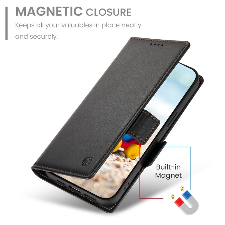 For Google Pixel 9 Side Buckle Magnetic Frosted Leather Phone Case(Black) - Google Cases by buy2fix | Online Shopping UK | buy2fix