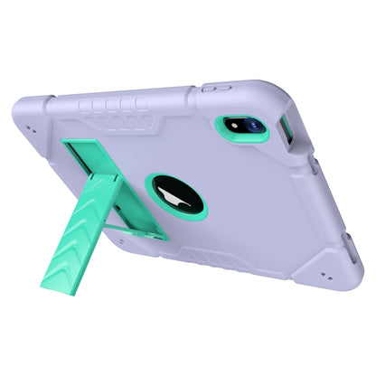 For iPad Air 11 2024 Armor Holder Silicone Hybrid PC Tablet Case(Purple Mint Green) - iPad Air 11 2024 Cases by buy2fix | Online Shopping UK | buy2fix