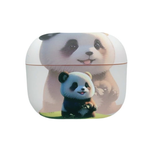 For AirPods 3 Phantom Panda Pattern Earbuds Box Frosted TPU Case(White) - For AirPods 3 by buy2fix | Online Shopping UK | buy2fix