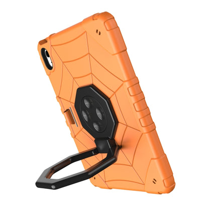 For iPad Air 11 2024 Spider Turntable Handle Stress Relief Tablet Case(Orange Black) - iPad Air 11 2024 Cases by buy2fix | Online Shopping UK | buy2fix