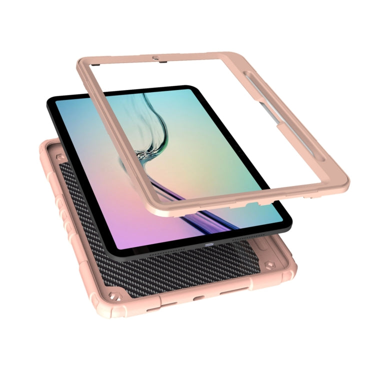 For iPad Pro 11 2024 Spider Turntable Handle Stress Relief Tablet Case(Rose Gold) - iPad Pro 11 2024 Cases by buy2fix | Online Shopping UK | buy2fix