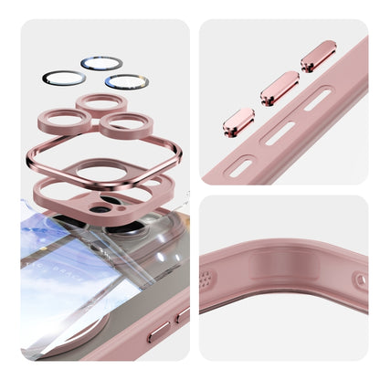 For iPhone 16 Pro 360 Holder Magsafe Acrylic Hybrid TPU Phone Case(Pink) - iPhone 16 Pro Cases by buy2fix | Online Shopping UK | buy2fix