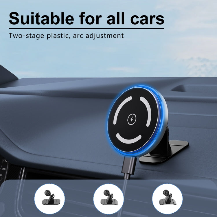 M68 15W Magnetic QI Standard Wireless Charging Car Holder(Dark Grey) - Wireless Charger Holders by buy2fix | Online Shopping UK | buy2fix