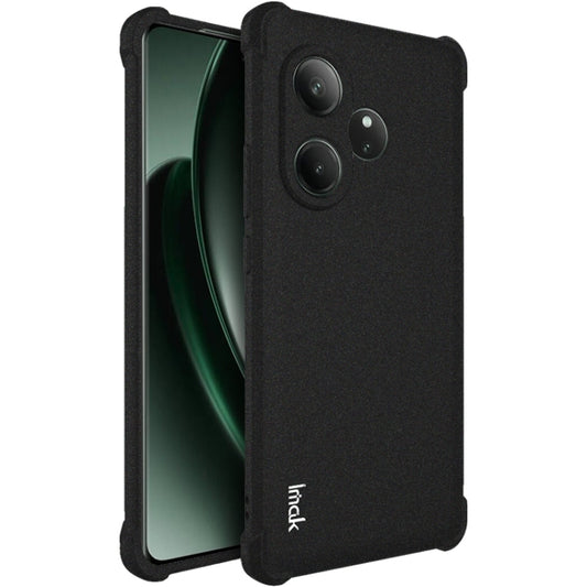 For Realme GT 6T 5G Global imak Shockproof Airbag TPU Phone Case(Matte Black) - Realme Cases by imak | Online Shopping UK | buy2fix