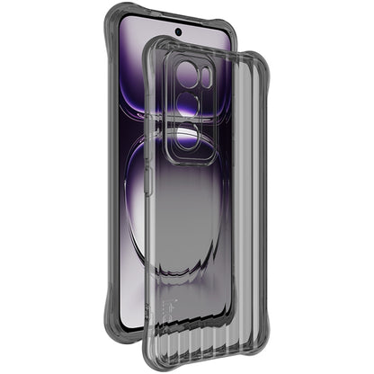 For OPPO Reno12 Global IMAK Corrugated Texture Airbag TPU Phone Case(Transparent Black) - Reno12 Cases by imak | Online Shopping UK | buy2fix