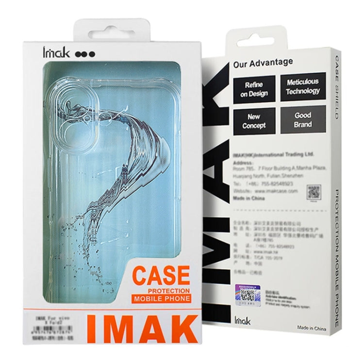 For OPPO Reno12 Global IMAK Corrugated Texture Airbag TPU Phone Case(Transparent Black) - Reno12 Cases by imak | Online Shopping UK | buy2fix