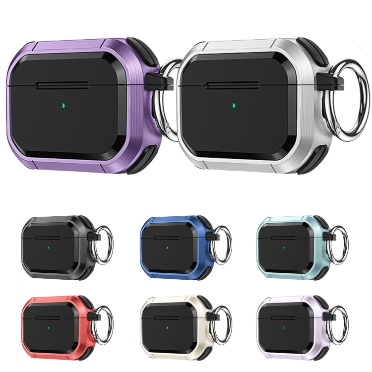 For AirPods 3 Armor TPU + PC Earbuds Box Protective Case with Metal Buckle(Violet) - For AirPods 3 by buy2fix | Online Shopping UK | buy2fix