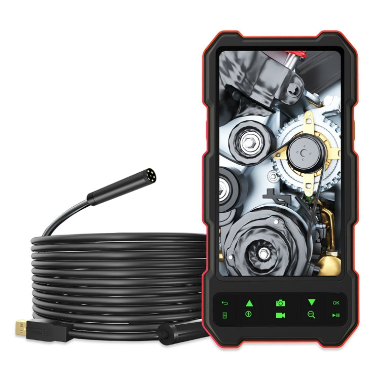 T21 4.5 inch IPS Color Screen 3.9mm Single Camera Split Hard Cable Industrial Endoscope, Length:5m(Black Red) -  by buy2fix | Online Shopping UK | buy2fix