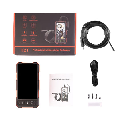 T21 4.5 inch IPS Color Screen 7.9mm Triple Camera Split Hard Cable Industrial Endoscope, Length:10m(Black Red) -  by buy2fix | Online Shopping UK | buy2fix