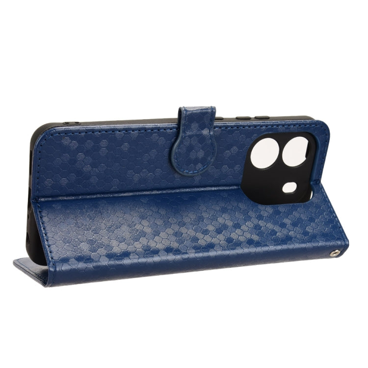 For Blackview Wave 6C Honeycomb Dot Texture Leather Phone Case(Blue) - More Brand by buy2fix | Online Shopping UK | buy2fix