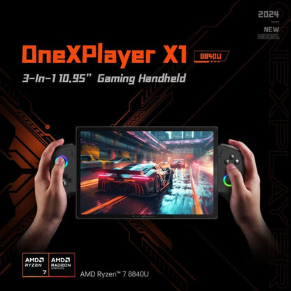 ONE-NETBOOK OneXPlayer X1 10.95 inch Handheld Game Console, 32GB+2TB, Windows 11 AMD Ryzen 7 8840U(Black) - Pocket Console by ONE-NETBOOK | Online Shopping UK | buy2fix