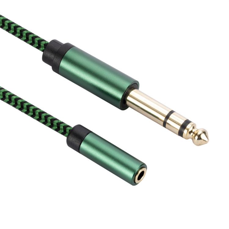 6.35mm Male to 3.5mm Female Audio Adapter Cable, Length:1m(Green) - Aux Cable by buy2fix | Online Shopping UK | buy2fix