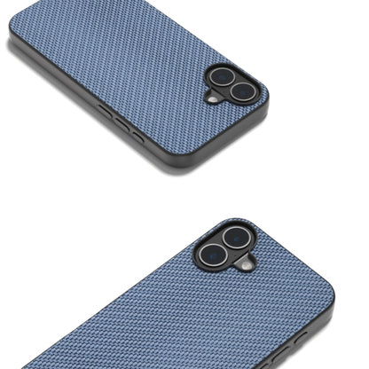 For iPhone 16 Plus Carbon Fiber Texture Protective Phone Case(Light Blue) - iPhone 16 Plus Cases by buy2fix | Online Shopping UK | buy2fix