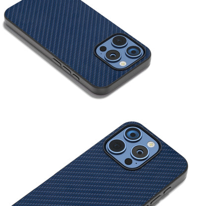 For iPhone 16 Pro Carbon Fiber Texture Protective Phone Case(Dark Blue) - iPhone 16 Pro Cases by buy2fix | Online Shopping UK | buy2fix