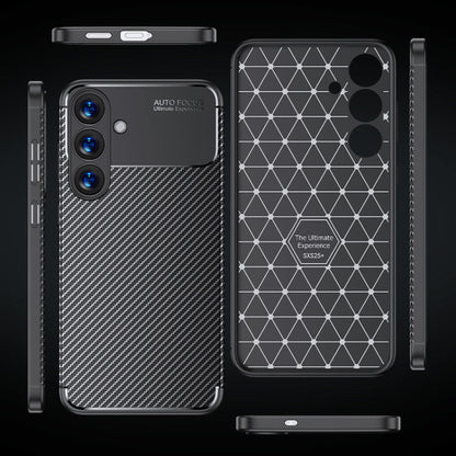 For Samsung Galaxy S25+ 5G Carbon Fiber Texture Shockproof TPU Phone Case(Black) - Galaxy S25+ 5G Cases by buy2fix | Online Shopping UK | buy2fix