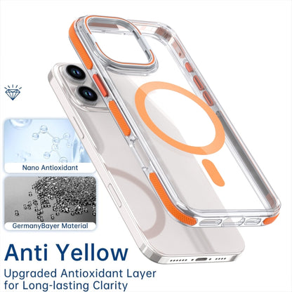 For iPhone 16 Pro Max Dual-Color Clear Acrylic Hybrid TPU Lens Flip Holder MagSafe Phone Case(Purple) - iPhone 16 Pro Max Cases by buy2fix | Online Shopping UK | buy2fix