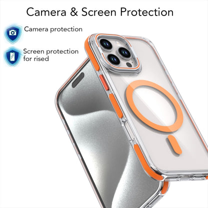 For iPhone 12 Pro Max Dual-Color Clear Acrylic Hybrid TPU Lens Flip Holder MagSafe Phone Case(Purple) - iPhone 12 Pro Max Cases by buy2fix | Online Shopping UK | buy2fix