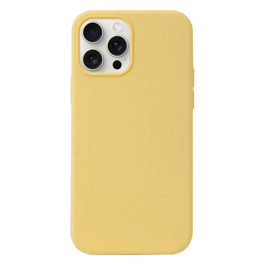 For iPhone 16 Pro Max Liquid Silicone Phone Case(Yellow) - iPhone 16 Pro Max Cases by buy2fix | Online Shopping UK | buy2fix