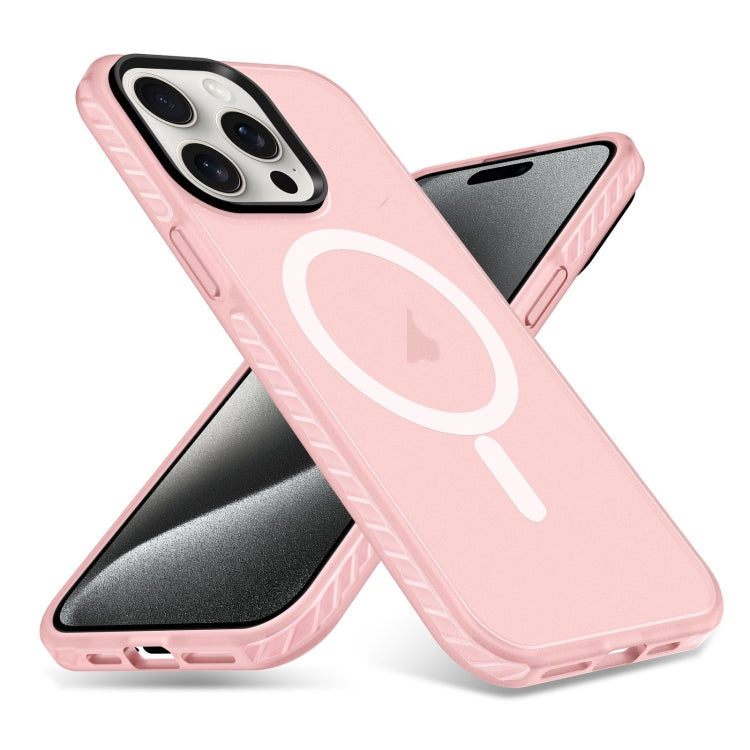 For iPhone 15 Pro Skin Feel Airbag Shockproof MagSafe Phone Case(Pink) - iPhone 15 Pro Cases by buy2fix | Online Shopping UK | buy2fix