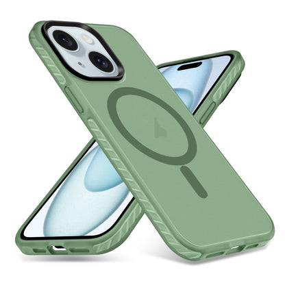 For iPhone 15 Plus Skin Feel Airbag Shockproof MagSafe Phone Case(Green) - iPhone 15 Plus Cases by buy2fix | Online Shopping UK | buy2fix