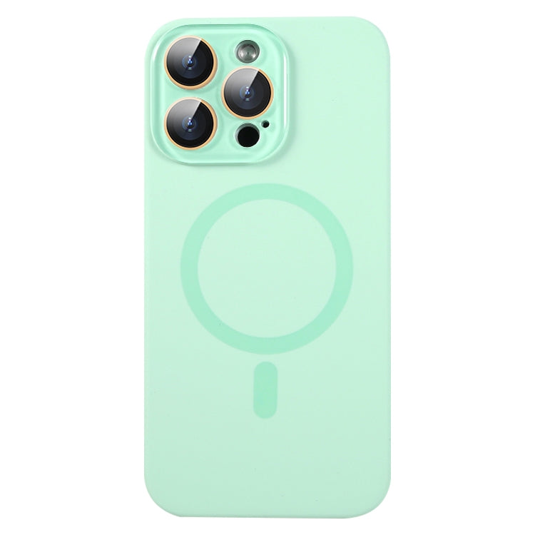 For iPhone 14 Pro MagSafe Liquid Silicone Full Coverage Phone Case with Lens Film(Green) - iPhone 14 Pro Cases by buy2fix | Online Shopping UK | buy2fix