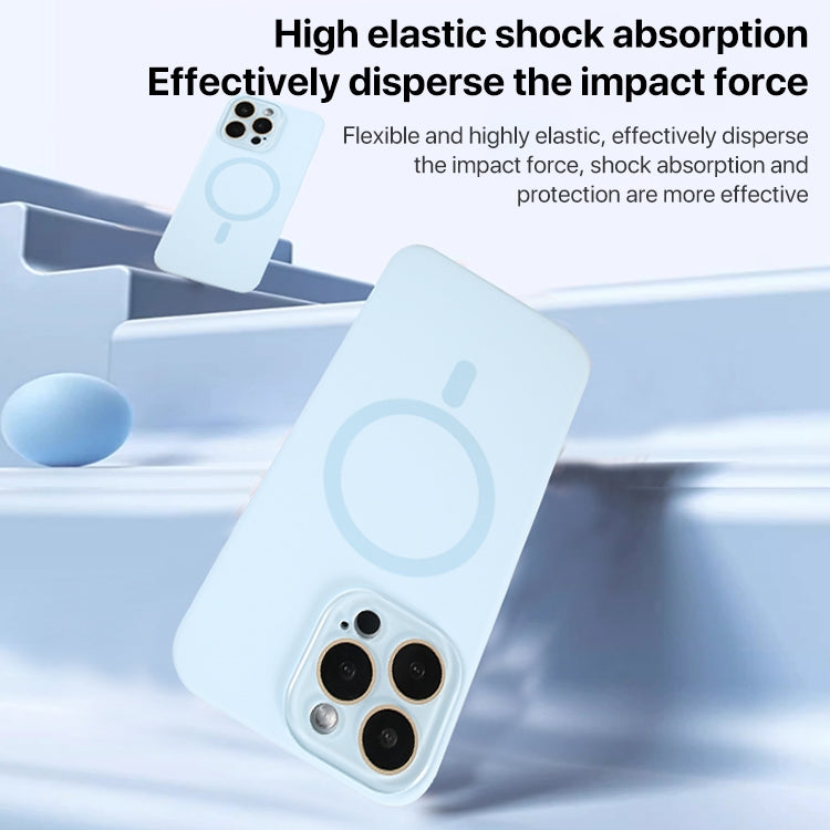 For iPhone 13 Pro MagSafe Liquid Silicone Full Coverage Phone Case with Lens Film(White) - iPhone 13 Pro Cases by buy2fix | Online Shopping UK | buy2fix