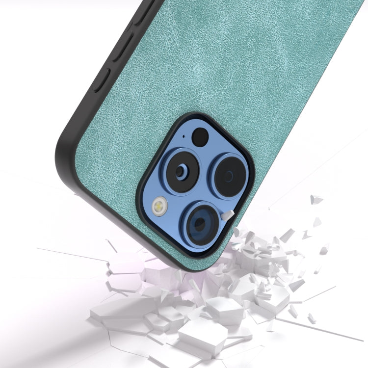 For iPhone 16 Pro Black Frame PU Leather Full Coverage Phone Case(Light Blue) - iPhone 16 Pro Cases by buy2fix | Online Shopping UK | buy2fix