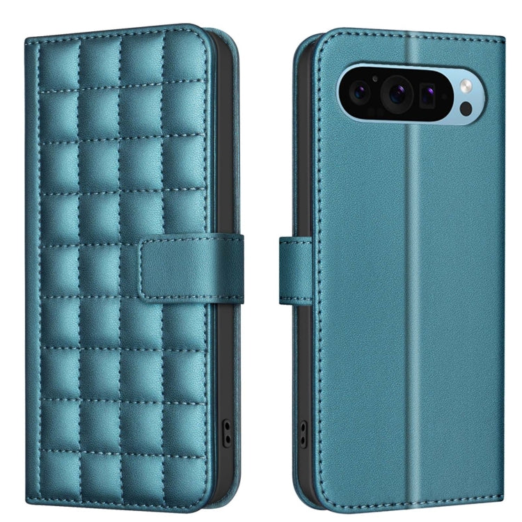 For Google Pixel 9 Pro Square Texture Leather Phone Case(Green) - Google Cases by buy2fix | Online Shopping UK | buy2fix