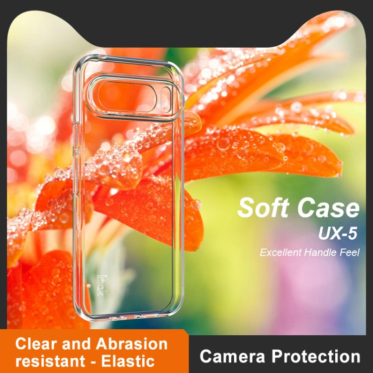 For Google Pixel 9 Pro XL IMAK UX-5 Series Transparent Shockproof TPU Protective Phone Case(Transparent  Black) - Google Cases by imak | Online Shopping UK | buy2fix